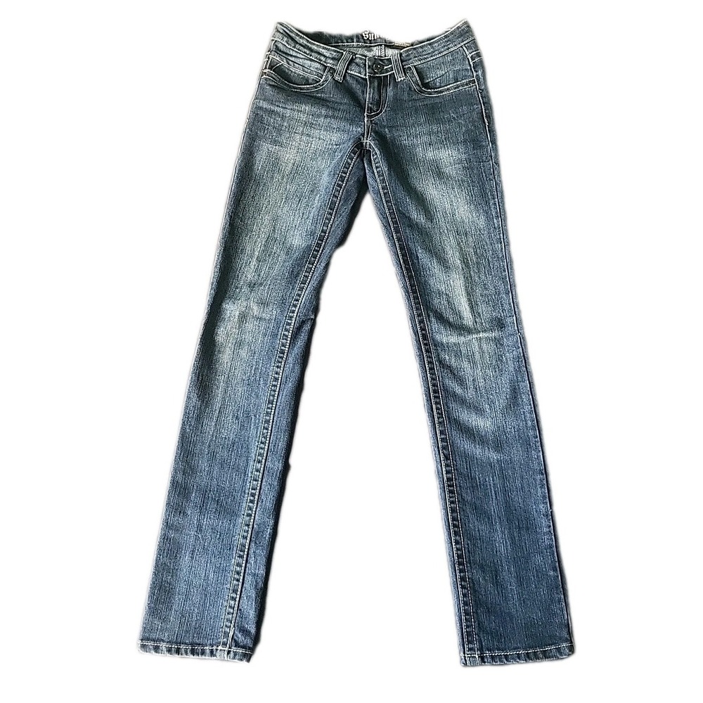 Suko Jeans Womens Blue Denim Straight Leg Pants Size 3